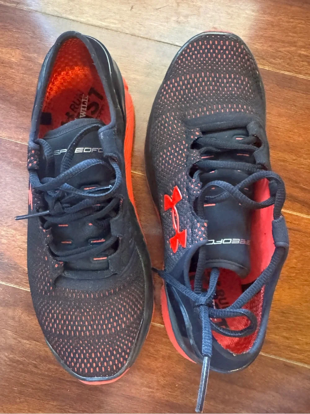 Under Armour Men’s Black and Red Training Sneakers